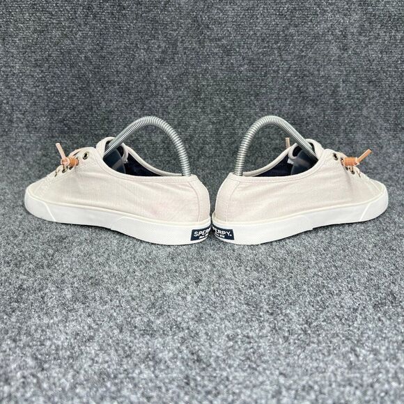 Sperry Seacoast Sneakers Womens Size 7.5 Grey Canvas Slip On Summer Casual Shoes - Picture 7 of 12